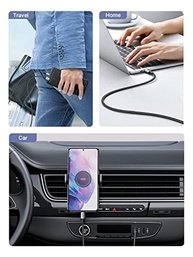 UGREEN Cabo de Dados USB para USB C 2m 3A, Carregamento Pápido, Cabo de Dados CarPlay, Design Resistente em Nylon Trançado, Compatível com iPhone 16(Plus/Pro)/15, Galaxy S24/S23, Pixel 8/7 - imagem 4