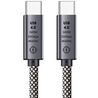 Cabo USB C 240W 2m: Carga Ultrarrápida, 20Gbps e 4K 60Hz - imagem 1