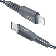 Cabo IPhone/Lightning + USB-C I2GO Certificado MFi 2m 3A Nylon Trançado Chumbo - I2GO PRO - imagem 2