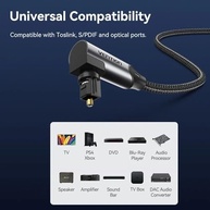 Cabo Fibra Óptica Toslink 90º S/PDIF 2m: Som Imersivo para seu Home Theater e Soundbar - imagem 4