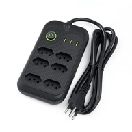 Régua de Energia 6 Tomadas + 3 USB (Tipo-A e C) - 2m Reforçado Bivolt 2500W - imagem 2
