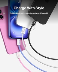 Cabo Belkin USB-C 2m 60W: Carregamento Rápido e Durável para iPhone 16, Galaxy S25, iPad Pro e Mais - imagem 4