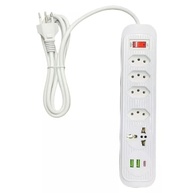 Régua de Energia Inteligente: 4 Tomadas, USB-C, USB e Tomada Universal com Cabo de 2m - imagem 2