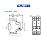 Disjuntor Tramontina TDJ3 2P 20A 3kA Curva C: Segurança e Proteção para sua Rede Elétrica - imagem 4
