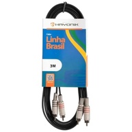 Cabo de Áudio HAYONIK 2RCA x 2RCA 3m: Som Impecável com Condutor em Cobre - imagem 2