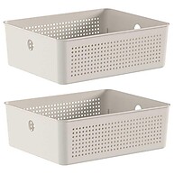 2x Cestos OU Flow Bege 5,4L – Organização Prática e Elegante - imagem 1