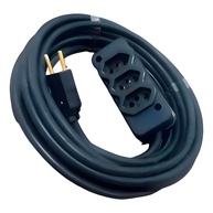 Extensão Elétrica Profissional 30m Cabo PP 2x2,5mm Alta Potência Bivolt 3 Tomadas - imagem 1