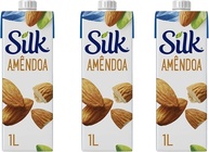 kit com 3 Silk Amêndoa - Bebida Vegetal, 1L - imagem 1