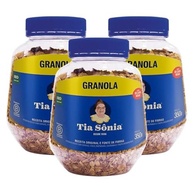 Kit 3 Granola Tradicional Natural Castanha Coco Pote 350g cada Tia Sônia - imagem 2