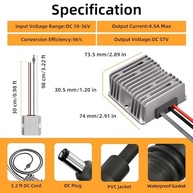 Conversor Starlink Gen 3 RVMARINEPAT: Energia 12V/24V para 57V 4.5A - Conectividade Ininterrupta - imagem 3