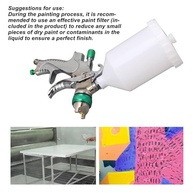 HVLP Spray Gun Profissional - Conjunto com Copo de 600ml, 3 Bicos de Aço Inoxidável e Alimentação por Gravidade - imagem 4