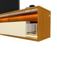 Rack com Painel Ripado para TV até 85" com 3 Gavetas e Rodízios | Design Moderno e Iluminado - imagem 5
