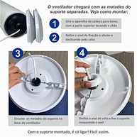 Ventilador de Coluna 75cm Branco - 3 Velocidades, Silencioso e Moderno - imagem 5