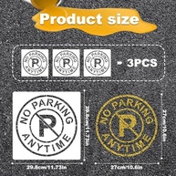 Estênceis Reutilizáveis para Sinalização de Estacionamento - 3 Unidades Flexíveis em Plástico Resistente - imagem 4