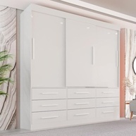 Guarda-Roupa Casal 3 Portas 9 Gavetas Luana Sallêto - Organização e Estilo para seu Quarto - imagem 1