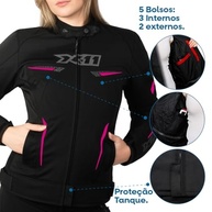 Jaqueta Guard 3 X11 Com Prote??o Feminina Motociclista Motoqueiro - imagem 5