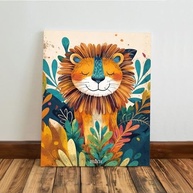 Kit 3 Quadros Decorativos Safari Colorido Infantil - Estilo Moderno Premium 40x28cm - imagem 3