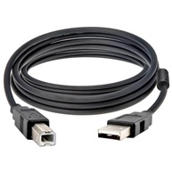 Cabo USB 3 Metros AM/BM LBL Preto: Conexão Rápida e Estável para Impressoras e Scanners - imagem 1