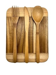 Kit Talheres em Bambu Ecológico – 3 Peças Premium para Refeições Saudáveis - imagem 3
