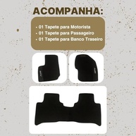 Tapete Borracha City 2008-2014 Preto 3 Peças - Proteção e Estilo - imagem 5