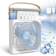Ventilador Portátil 3 em 1 com Umidificador e Climatizador Rosa - 600ml, 3 Velocidades - imagem 2