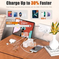 Adaptador de Tomada Universal WRXDMC: Sua Conexão Global com 6 Tomadas CA e 3 USB - imagem 5