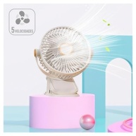 Ventilador de Mesa USB Recarregável 3 em 1 com LED | 5 Velocidades, 360° e Silencioso para Casa e Viagens - imagem 3