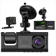 Câmera Veicular 3 Lentes Full HD 1080P: Segurança 360° com Visão Noturna e G-Sensor - imagem 1