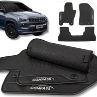 Tapete Automotivo Emborrachado Premium para Jeep Compass 2016-2025 (3 Peças) - Impermeável e Antiderrapante - imagem 1