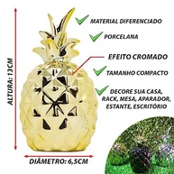 Kit 3 Enfeites Mesa Abacaxi Dourado - Decoração Elegante para Sala, Quarto e Cozinha - imagem 5