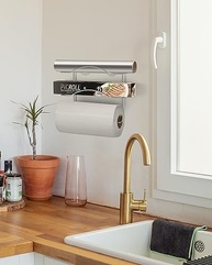Cook Home Organizador 3 Rolos 24cm Cromado Arthi - Design Moderno e Praticidade na Cozinha - imagem 3