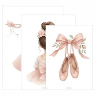 Kit 3 Quadros Decorativos Ballet Infantil - Estilo Moderno para Quarto de Menina (40x28cm) - imagem 4