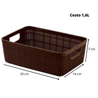 Kit 3 Cestos Organizadores Rattan Multiuso - Design Elegante e Prático - imagem 4