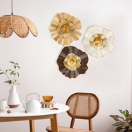 Briful Decoração de Parede Dourada Moderna - 3 Placas de Flores em Metal para Casa e Escritório - imagem 5