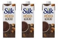 kit com 3 Silk - Bebida Vegetal, Amêndoa e Cacau, 1L - imagem 1