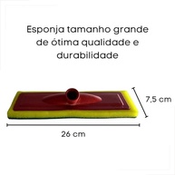 Kit 3 Esponjas Abrasivas para Rodo - Limpeza de Azulejos e Pisos com Praticidade - imagem 3