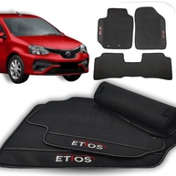 Jogo de Tapetes Automotivos Emborrachados para Toyota Etios Hatch (2010-2023) - 3 Peças Premium - imagem 1