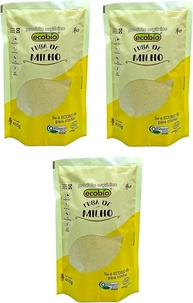 Kit 3 Fubá De Milho Farinha Sem Glúten Vegano Ecobio 400g - imagem 1