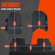Jogo de Tapete Borracha Personalizado Corolla 2003-2007 3 Peças Traseira Inteiriça Impermeável com Logo Bordado - W8 Acessórios - imagem 3