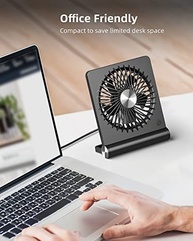 Ventilador USB Koonie Ultra Silencioso com 3 Velocidades e Design Dobrável 220° - imagem 5