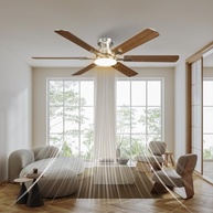 Ventilador de Teto com Controle Remoto 52" | 6 Velocidades, Luz LED 3 Cores, Motor BLDC Silencioso - imagem 2