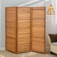 Biombo Decorativo de Madeira 3 Folhas Sanfonado Natural - Maju Madeiral - imagem 1