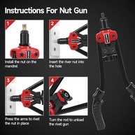 Kit Ferramenta Rebite 3 em 1 Eastvolt: Pistola Manual, Porca e Parafuso - Versatilidade Profissional - imagem 4