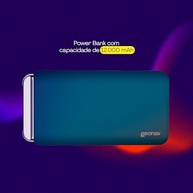 Power Bank Geonav 12.000mAh: Carregador Portátil Universal 3 Saídas (USB+USB-C) Azul Marinho - imagem 3