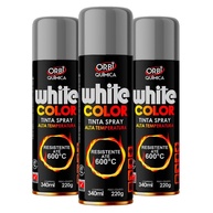 Kit 3 Tintas Spray Alta Temperatura Prata - Pinte Rodas, Escapamentos e Motores até 600°C - imagem 1
