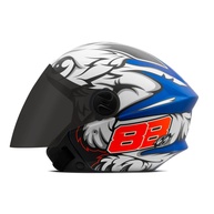 Capacete Aberto Pro Tork New Liberty 3 GP 88 Fosco Azul - Segurança e Estilo para Sua Pilotagem (Tam. 58, Visor Fumê) - imagem 1