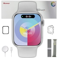 Smartwatch Microwear W99+ Pro AMOLED 45mm: NFC, GPS, ChatGPT e 3 Pulseiras (Branco/Prata) - imagem 1