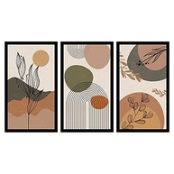 Kit 3 Quadros Decorativos Grandes com Moldura - Orgânico Floral Moderno - imagem 2
