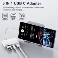 Adaptador USB-C 3 em 1: Áudio, Carga e OTG - imagem 2