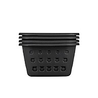 Kit Cesto Organizador Plástico com Furação Preto 1,4L - Leve 4 Pague 3 - imagem 2
